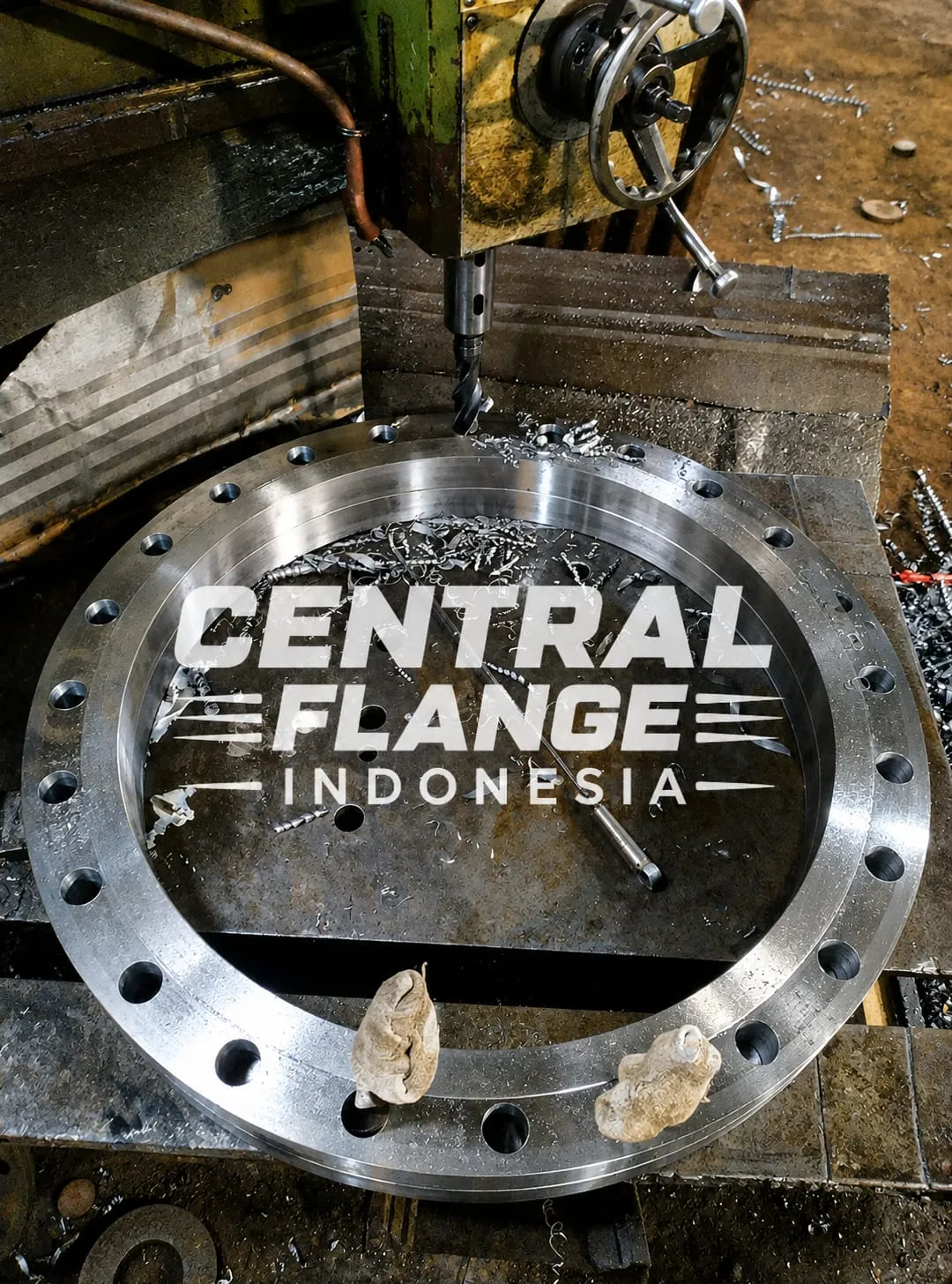 Proses Drilling Mesin Flange